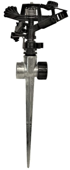 1/2" Adj Plastic F/p Circle Imp Sprinkler / Metal Push-In Spike / 24