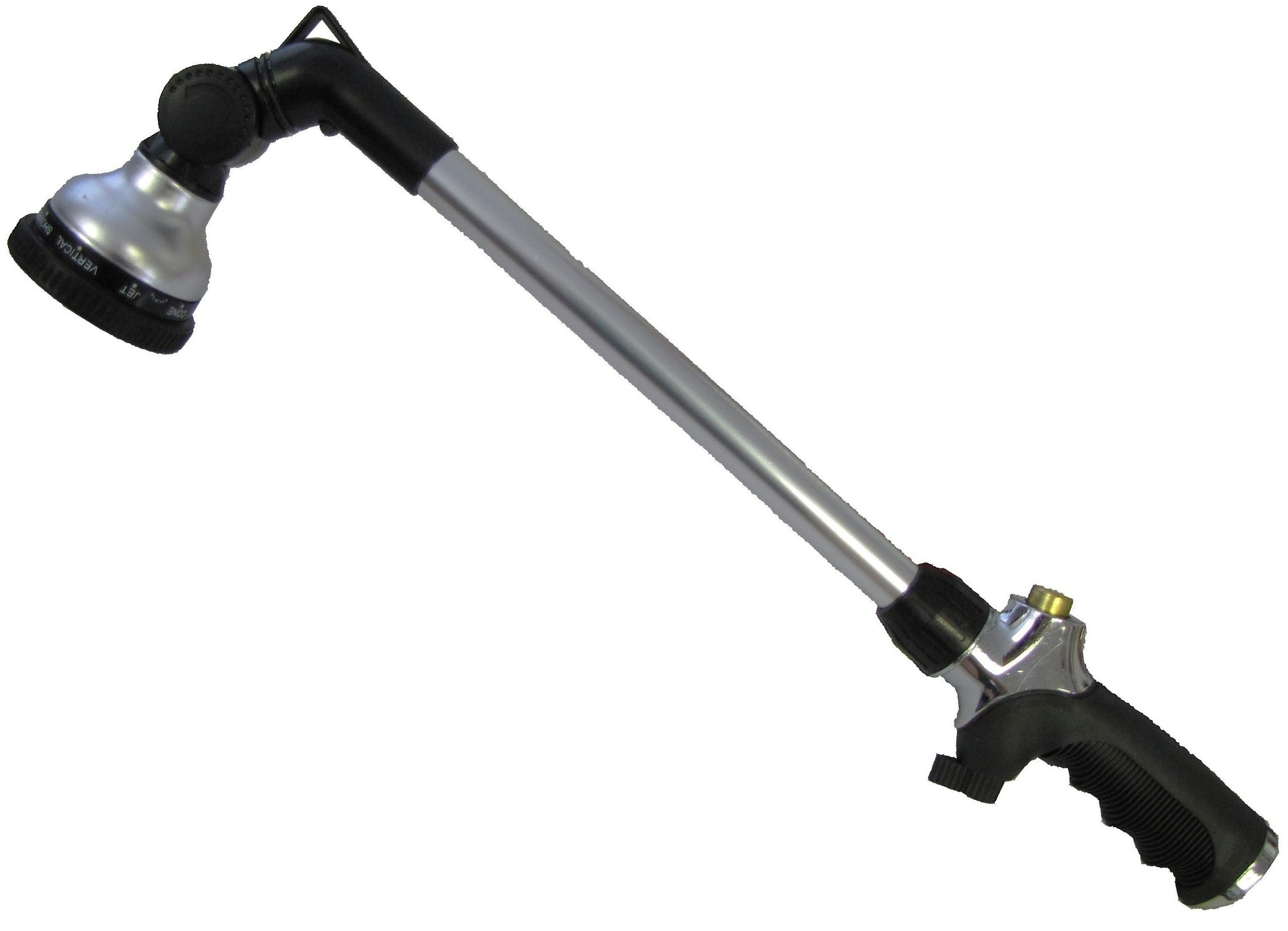 18" 9 Pattern Push-Button Water Wand Ratcheting Head w/ Flow Control / Telescoping From 26"-42" / 5
