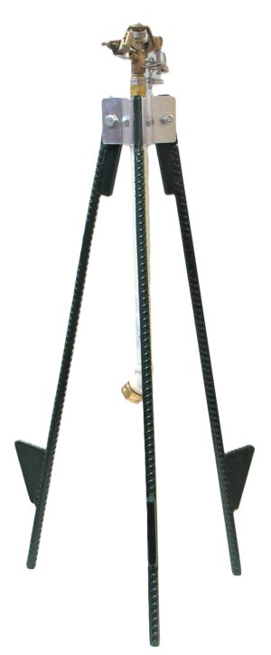 2-4' Steel Tripod w/1/2" Brass Adj Imp Sprinkler /  5/32" Nozz