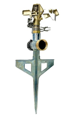 1/2" Brass Adj F/p Circle Imp Sprinkler.w/step-on Spike / 6C
