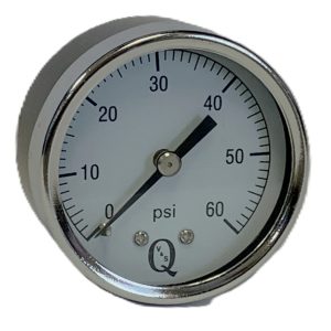 2" Dry Ga / Blk Stl CS / 1/4" Back Conn / 0-60#