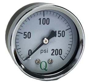 2" Dry Ga / Blk Stl CS / 1/4" Back Conn / 0-200#