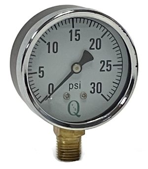 2-1/2" Dry Ga / Blk Stl CS / 1/4" Lwr Conn / 0-30#