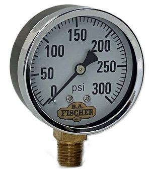 2-1/2" Dry Ga / Blk Stl CS / 1/4" Lwr Conn / 0-300#