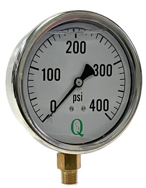 2-1/2" Liq Filled Ga / SS CS / 1/4" Lwr Conn / 0-400#