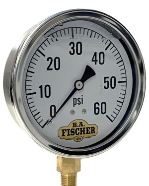 4" Liq Filled Ga / SS CS / 1/4" Lwr Conn / 0-60#