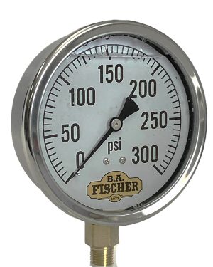 4" Liq Filled Ga / SS CS / 1/4" Lwr Conn / 0-300#