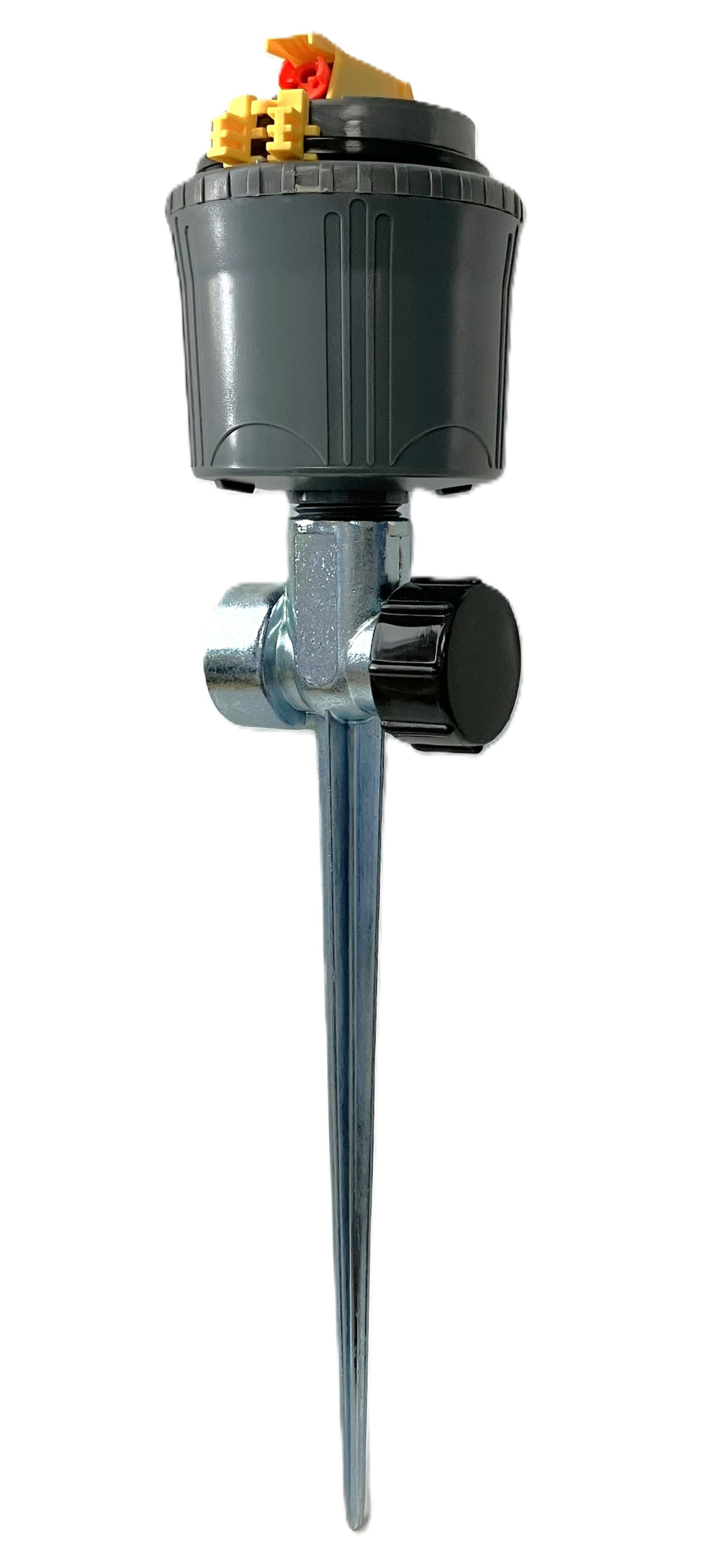 Adj F/p Circle Gear Driver Sprinkler / On Metal Push-In Spike / /24