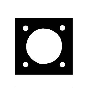 4-1/2"  Hole Square Flange Type Gasket